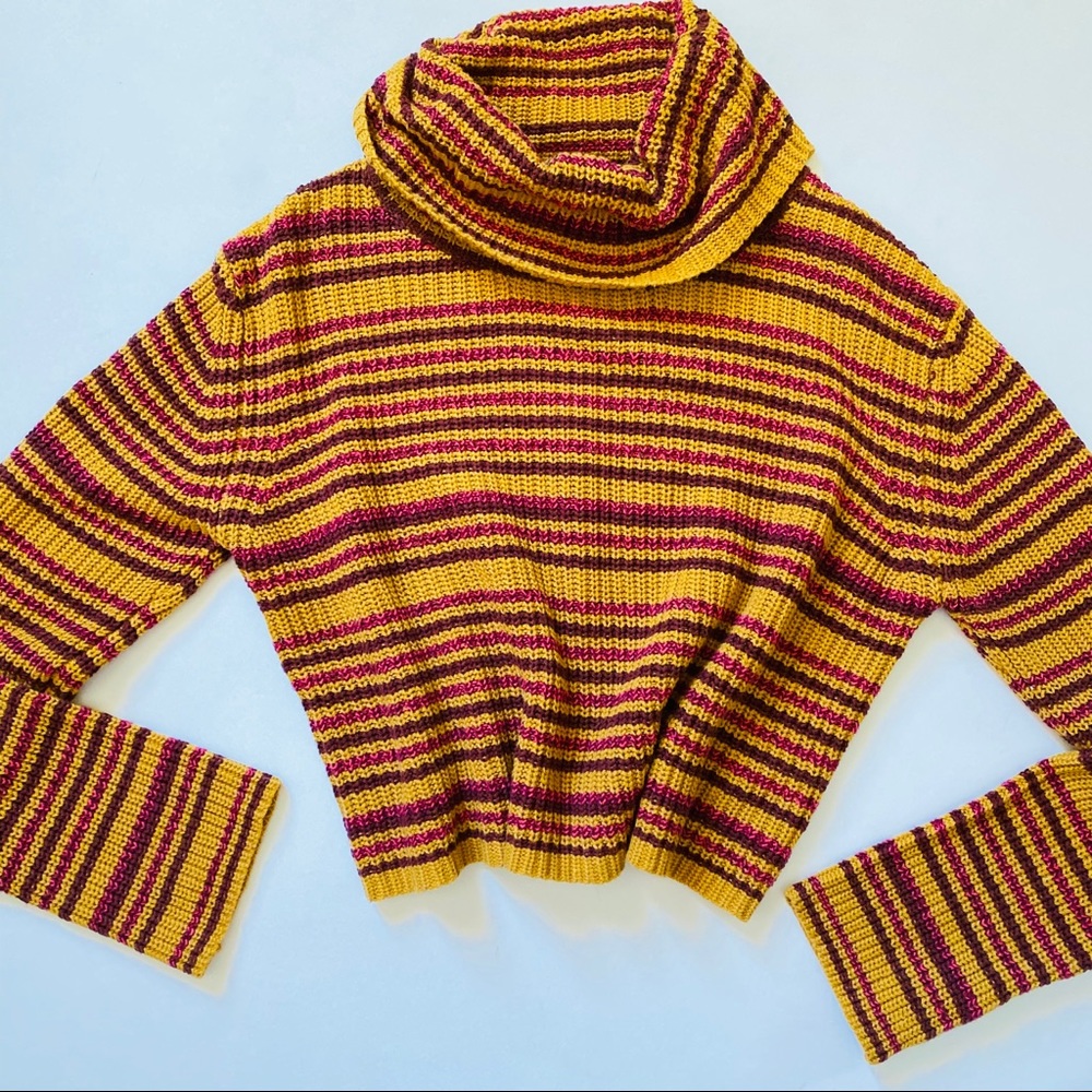 UrbanOutfitters Orange/pink stripe Knit sweater